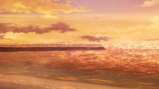 Sunset beach conversation
